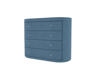 Комод Verda Classic (Ткань: Микровелюр Marino 27 Океан) 53x106
