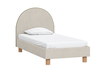 Кровать Лора 90 Вельвет Молочный