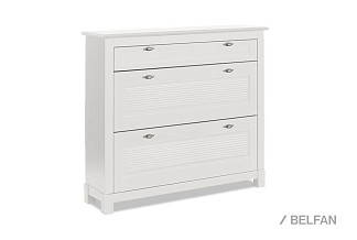 Тумба для обуви "Рауна" 21; белый воск