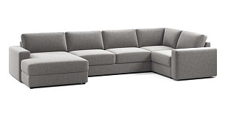 Угловой диван Оксфорд с оттоманкой