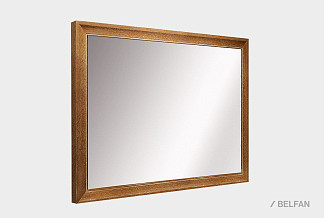 Зеркало "Соната" (без декора) прямоугольное; коньяк с тёмной патиной+горький шоколад