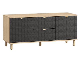 ТВ-тумба Теджонс 139x62 Лист ​Графитовый/Дуб Ирландский