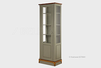 Шкаф с витриной 1-но дв. "Brianson" (левый); корсика+дуб