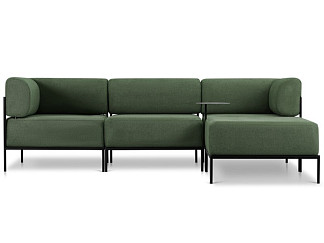 Диван модульный Нолан 4 Шенилл Зелёный