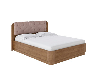 Кровать Орматек Wood Home 1 с подъемным механизмом (Ткань: Велюр Антик (сосна) с брашированием/Лофти Мокко) 200x220