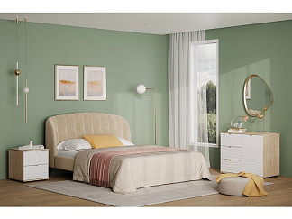 Спальня модульная Монблан 4 Линии Белый/Дуб Ирландский