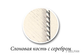 Шкаф 3-х дв. "Алези" (без зеркала); слоновая кость с серебром