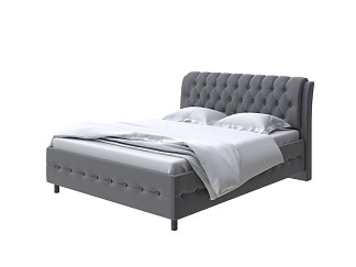 Кровать Como (Veda) 4 с ПМ + Матрас Orto Comfort Middle (Экокожа Черный) 200x190