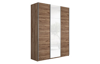 Шкаф-купе ЛЮКС /белый глянец по центру