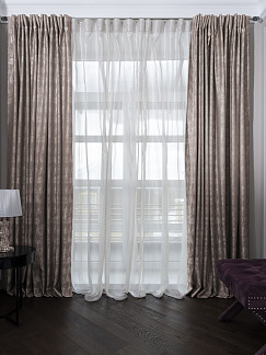 121GD-00021 Портьера HOUSTON бежевый 275*260см