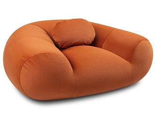 Пуф Тут Рядом Красавчик Мини Велюр Оранжевый