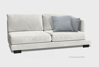 "Леформ" секция 2-х местная с подлокотником; 2R; 2170х1140; дуб лак; Sharli 01+Sharli 01+Sharli 12+Sharli 12 (гр.1/БК)