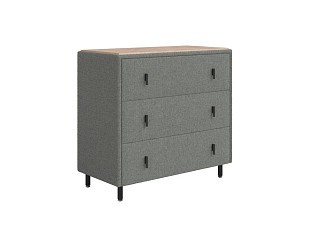 Комод Орматек Sofix (Шенилл/ЛДСП Piano 20 Графитовый стержень/Бунратти) 92x46