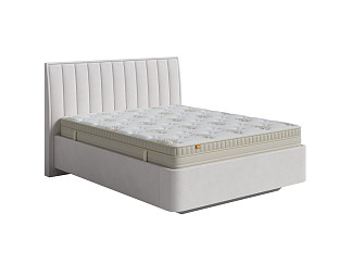 Кровать Fly Majesty с ПМ + Матрас Comfort Up Middle Plus (Ткань: Микровелюр Laska 01 Белая смородина) 160x200