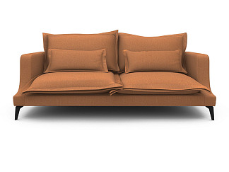 Орматек Mores 3-х местный прямой Soft (max) (Ткань: Шенилл Canvas orange) 104x226