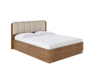 Кровать Орматек Wood Home 2 с подъемным механизмом (Экокожа Антик (сосна) с брашированием/Бежевый перламутр (5062)) 200x220