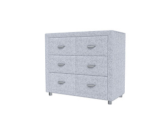 Комод Verda 2/6 (Ткань: Микрошенилл Rialto Белое золото) 92x48