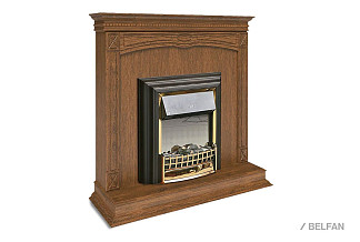 Подставка декоративная под камин "Верди Люкс 1"; дуб рустикаль