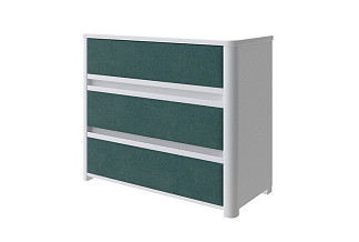 Комод Орматек Wood Soft (ЛДСП Белая+ткань Белая эмаль (береза)/Sohu Лазурь) 90x40