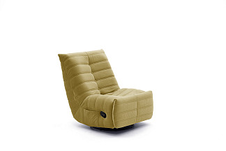 Кресло-качалка Чили с реклайнером горчичное