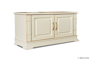 Тумба для обуви "Верди Люкс" 25; слоновая кость с золочением