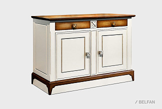 Тумба 2-х дверная (низ) «Бриансон»; жемчуг+дуб