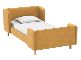 Детская кровать Анджи 80 Вельвет Желтый