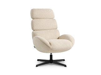Кресло поворотное Кессен Велюр Кремовый