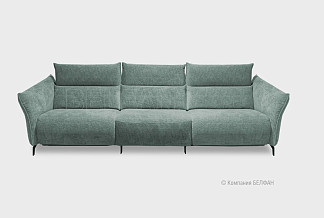 "Floyd" диван 3-х модульный; 1EL+10W+1ER; Реклайнер; металл черный; Laska 23 (гр. 3/АВ)