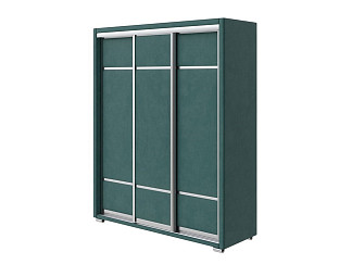 Шкаф Орматек Шкаф-купе 3х дв Orma Soft 2 (без зеркал) (Ткань: Велюр Sohu Лазурь) 177x60