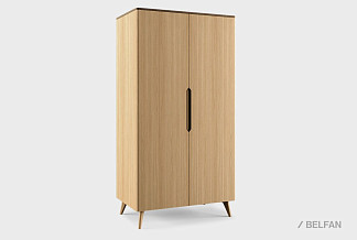 Шкаф для одежды 2-х дверный "Элва"; бейц-масло, графит