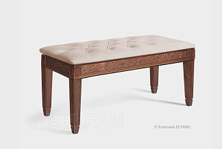 Банкетка "Сиена" (большая); табак; Tiffany 01 Cream