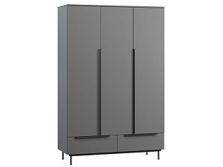 Распашной шкаф Квелен 3-144x220 Графитовый
