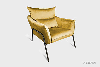 "Купер" кресло; нераскл.; 12; металл черный; 486 (гр.1)