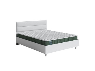 Кровать Орматек Albero Soft New с подъемным механизмом (Ткань/Массив (сосна) Белая эмаль (сосна)/Selfie Лунный) 200x220