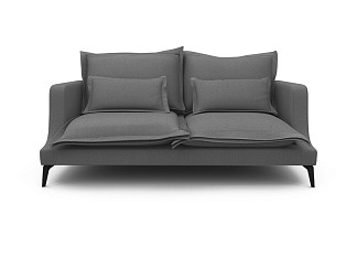 Орматек Mores 2-х местный прямой Soft (Ткань: Шенилл Canvas graphite) 104x186