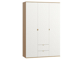 Распашной шкаф Монблан 3-139x215 Ритм Белый