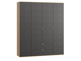 Распашной шкаф Монблан 4-185x215 Косы Графитовый