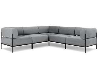 Диван модульный Нолан 5 Шенилл Серый