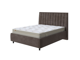 Кровать Majesty с ПМ + Матрас Millenium (Ткань: Велюр Casa Кофейный) 180x200