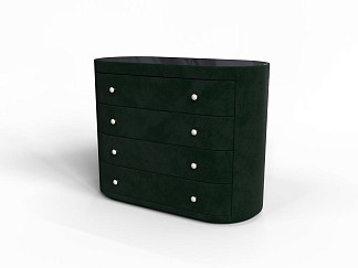 Комод Verda Classic (Ткань: Микровелюр Laska 19 Папоротник со стеклом Gray ручка Антик) 53x106