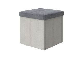 Пуфик Пуф Como/Veda (ЛДСП Дуб Шамони+ткань Дуб Шамони светлый (124)/Sohu Сталь) 42x42