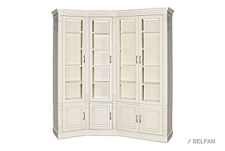 Набор мебели для библиотеки "Верди Люкс 2"; левый; слоновая кость