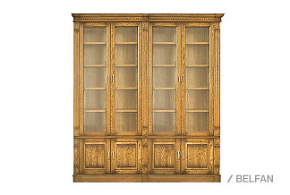 Набор мебели для библиотеки "Верди Люкс 4"; дуб рустикаль с патиной