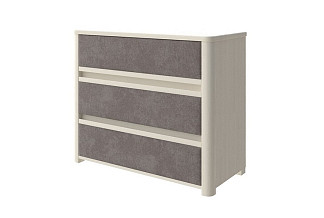 Комод Орматек Wood Soft (ЛДСП+ткань Слоновая кость (сосна) с брашированием/Sohu Латте) 90x40