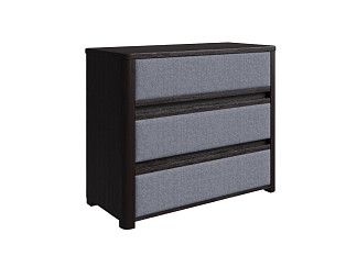 Комод Орматек Wood Soft (Массив/Рогожка Венге (сосна) с брашированием/Nice Серый) 90x40