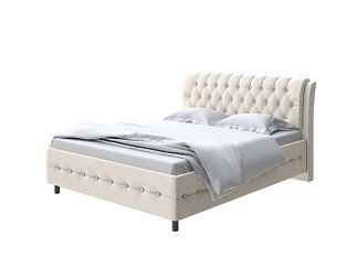 Кровать Como (Veda) 4 с ПМ + Матрас Orto Comfort Middle (Ткань: Велюр Casa Сахарный) 200x200