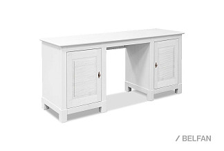 Стол письменный "Рауна" 20 (2 тумбы); белый воск