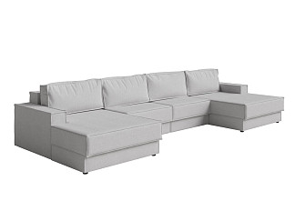 Орматек Угловой диван-кровать Porto Middle четырёхсекционный (Ткань: Букле Soul 910 Лунный берег) 441x175