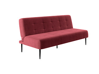 Орматек Диван-кровать Monaco без подлокотников (Ткань: Велюр Barkhat 16 Бордовый) 111x186